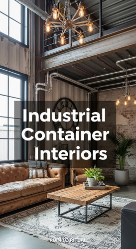 Vertical Pintereststyle image of container home with industrial loft style Centered overlay text rea.jpg