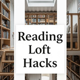 Vertical Pintereststyle image of container home with reading loft Centered overlay text reads Readin