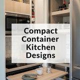 Vertical Pintereststyle image of compact container kitchen with foldout counter and vertical storage