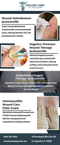 Wound Care St Augustine provides advanced Negative Pressure Wound Therapy in Jacksonville, helping patients heal faster with reduced infection risks. Our specialized team delivers precise, compassionate care tailored to complex wounds, promoting improved recovery and long-term health outcomes. For more information visit us at:- https://woundcarestaugustine.com/service/negative-pressure-therapy-wound-vac/