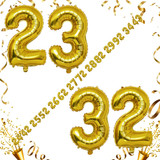 40 Inch Big Gold Large Number 23 32 Mylar Foil Balloon For Helium &amp; Air Filled Premium Self Seal Bal