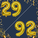 40 Inch Big Gold Large Number 29 92 Mylar Foil Balloon For Helium &amp; Air Filled Premium Self Seal Bal