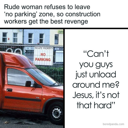 rude illegal parking revenge bbqlunch.jpg