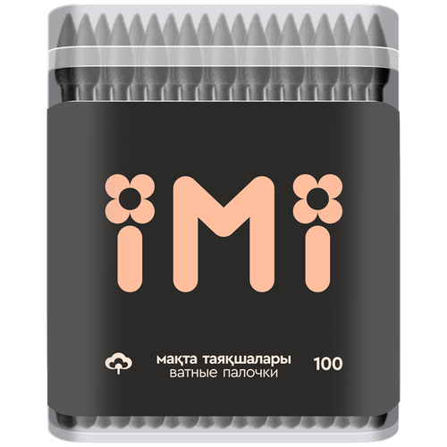 4870247056100 388977 ВАТНЫЕ ПАЛОЧКИ IMI ЧЕРНЫЕ 100 ШТ КОР.png