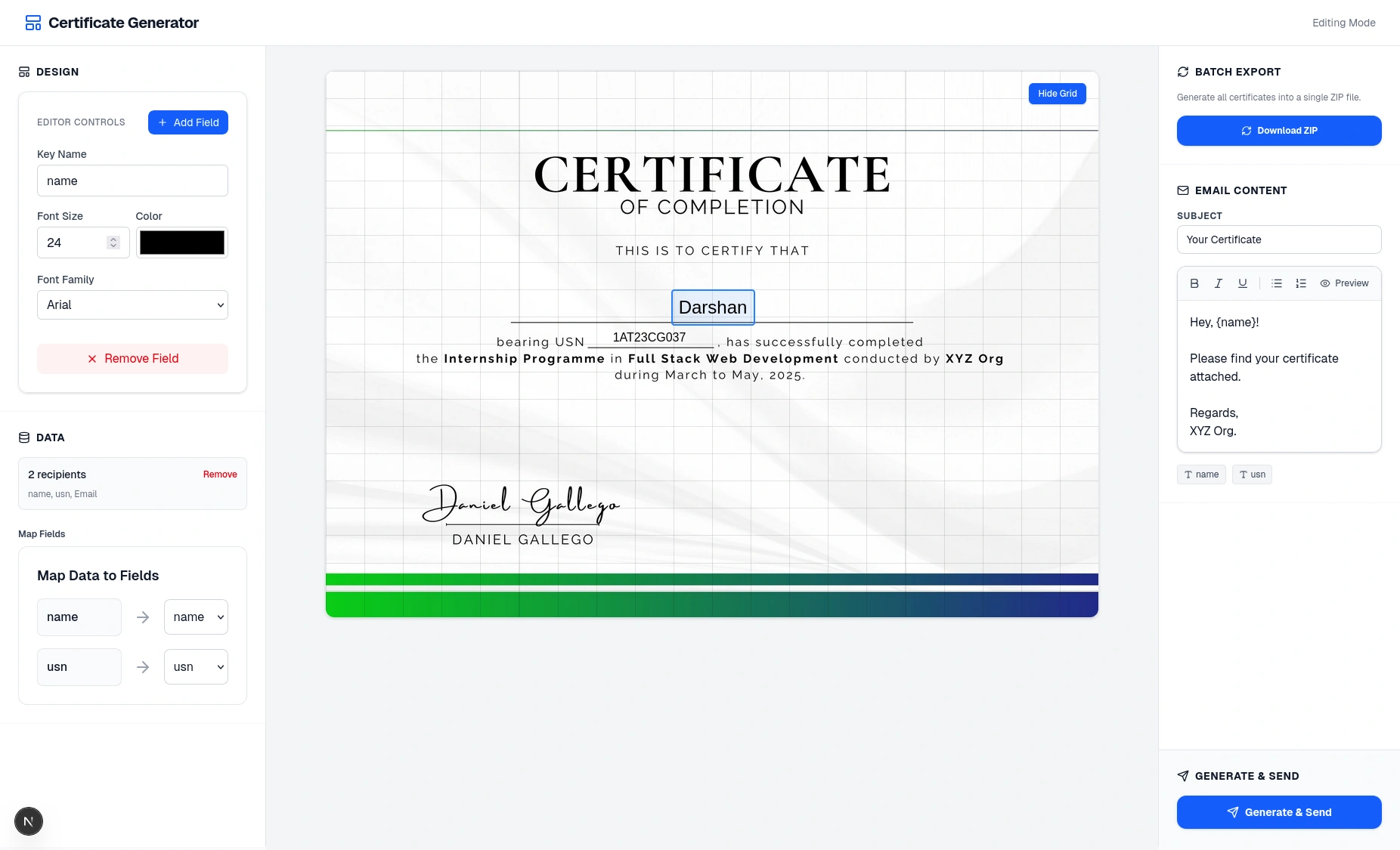 Certificate Generation - Image 2