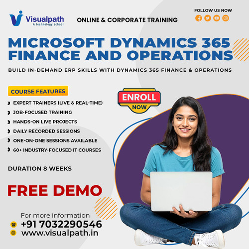 Visualpath provides industry-focused Microsoft Dynamics 365 Training in Hyderabad for modern ERP careers. Through expert-led D365 Online Training, learners gain hands-on experience in Dynamics 365 Finance Operations, covering real-time finance and supply chain processes. Ideal for professionals in India, USA, UK, Canada, and Australia. ☎️ +91-7032290546
WhatsApp: https://wa.me/c/917032290546
Visit: https://www.visualpath.in/dynamics-d365-finance-and-operations-course.html
Blog: https://visualpathblogs.com/category/d365-functional/