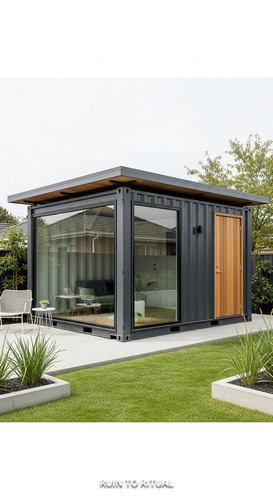 Modern container shed in backyard with modern design.jpg