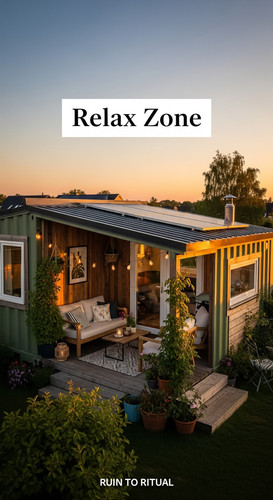 Vertical Pintereststyle image showing a container shed with rooftop deck and ecofriendly design Over.jpg