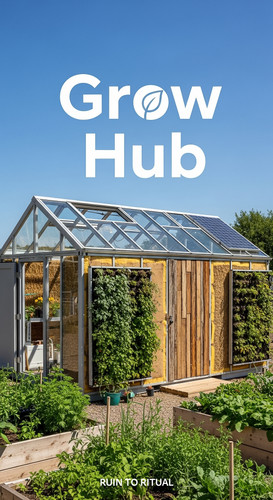 Vertical Pintereststyle image showing a container shed with greenhouse roof and eco insulation Overl.jpg