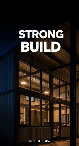 Vertical Pintereststyle image showing a container shed with steel beams and industrial design Overla.jpg