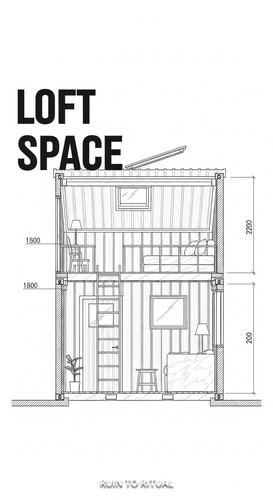Vertical Pintereststyle image showing a container shed with mezzanine loft and skylight Overlay text.jpg