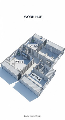 Container shed plan with office and storage text overlay Work Hub.jpg