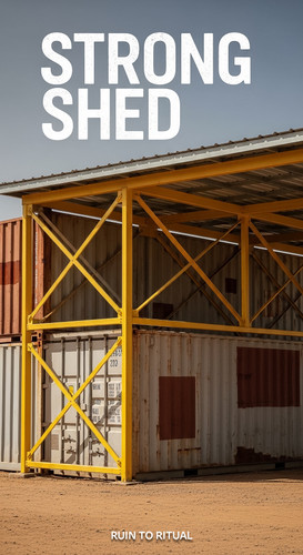 Container shed with steel beams text overlay Strong Shed.jpg