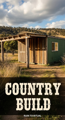 Container shed with rustic timber accents text overlay Country Build.jpg