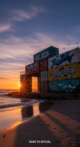 Beautiful container shed in coastal area cinematic sunrise.jpg
