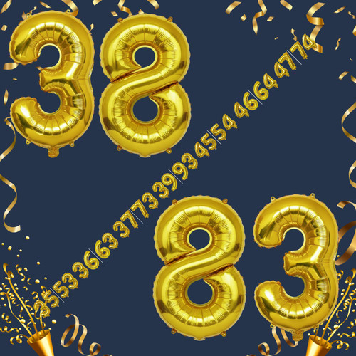 40 Inch Big Gold Large Number 38 83 Mylar Foil Balloon For Helium & Air Filled Premium Self Seal Bal.jpg
