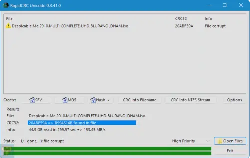 RapidCRC Unicode Screenshot #2.webp