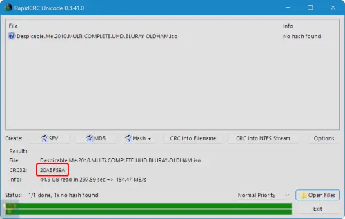 RapidCRC Unicode Screenshot #1.webp