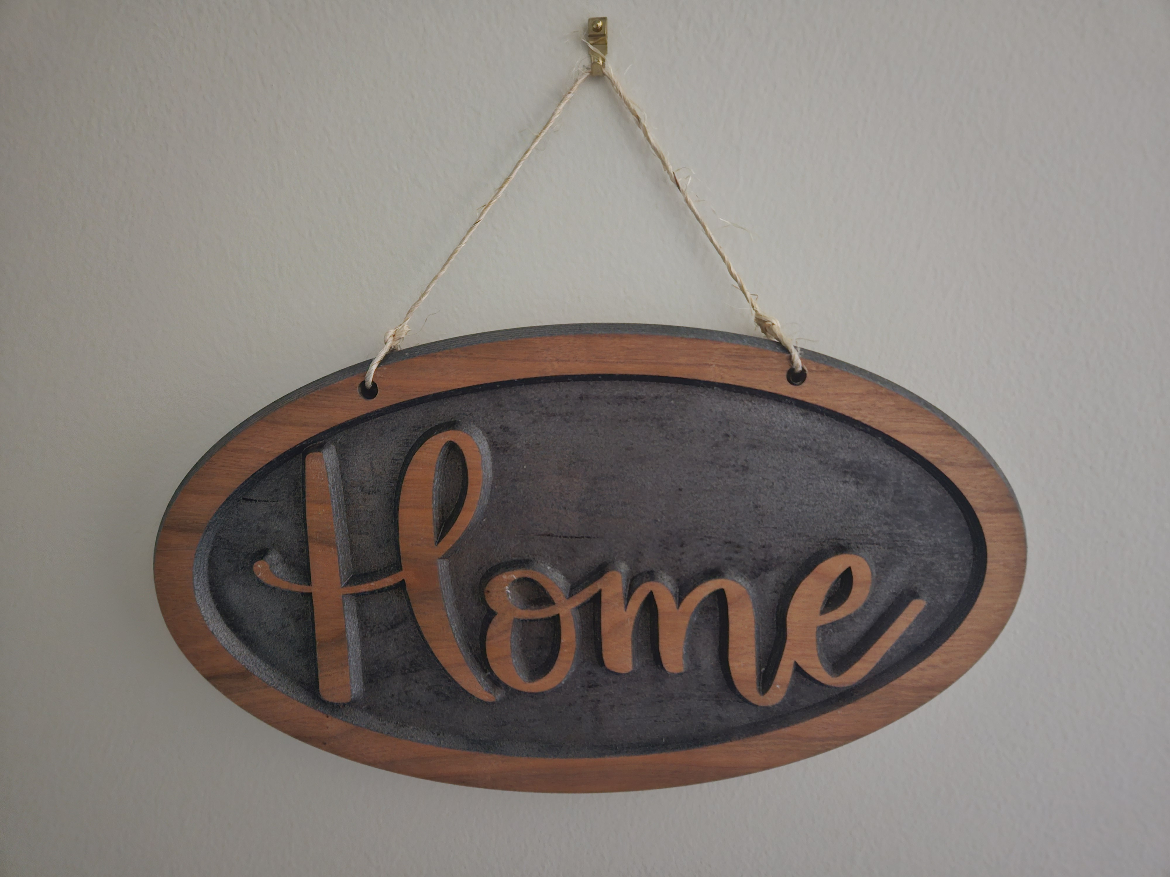Home hanging wood sign