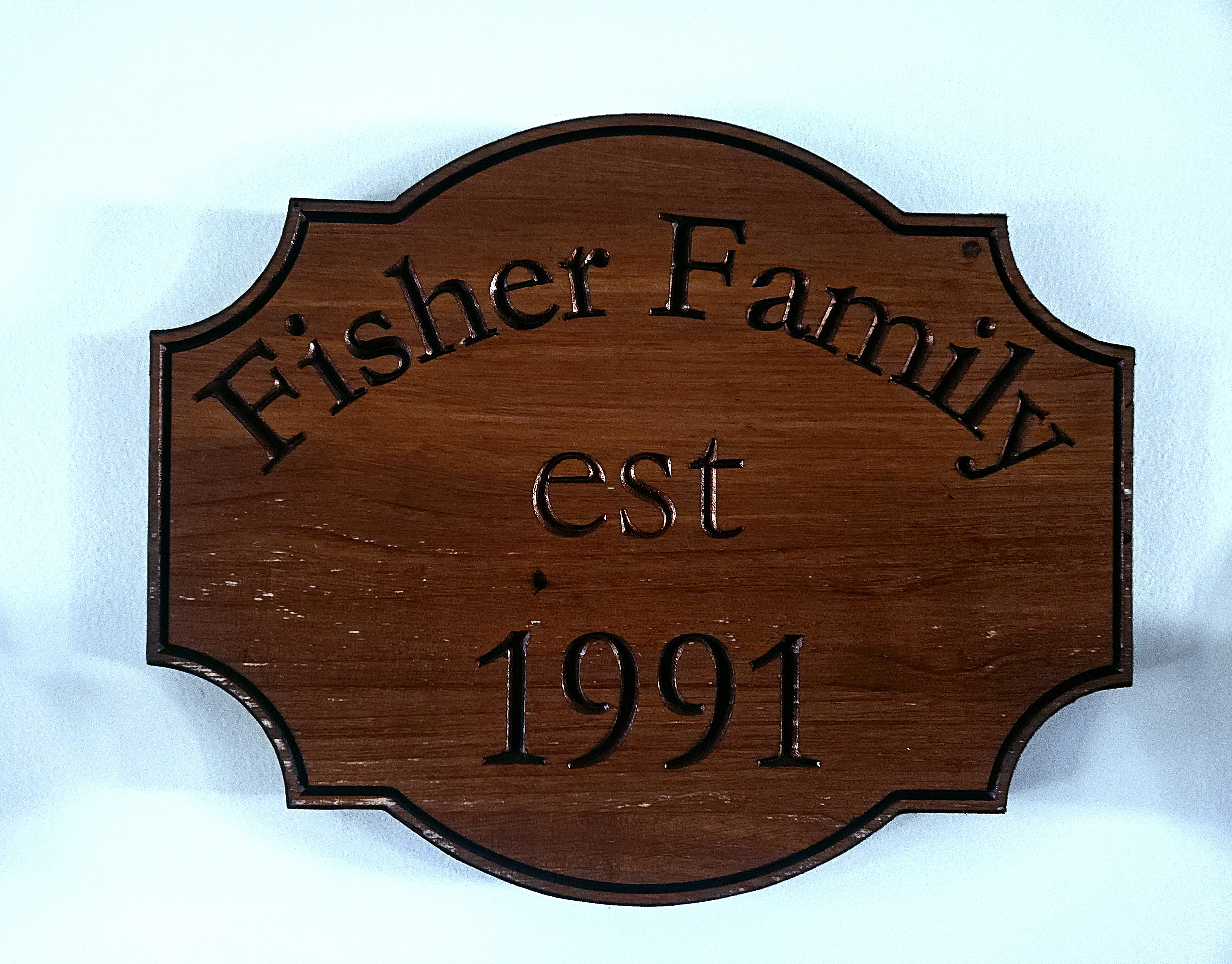 Fisher family sign