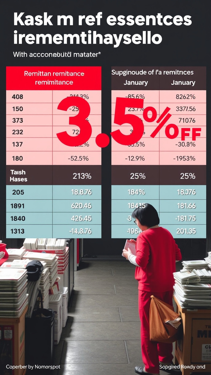Cash remittances jump by 3.5% in January