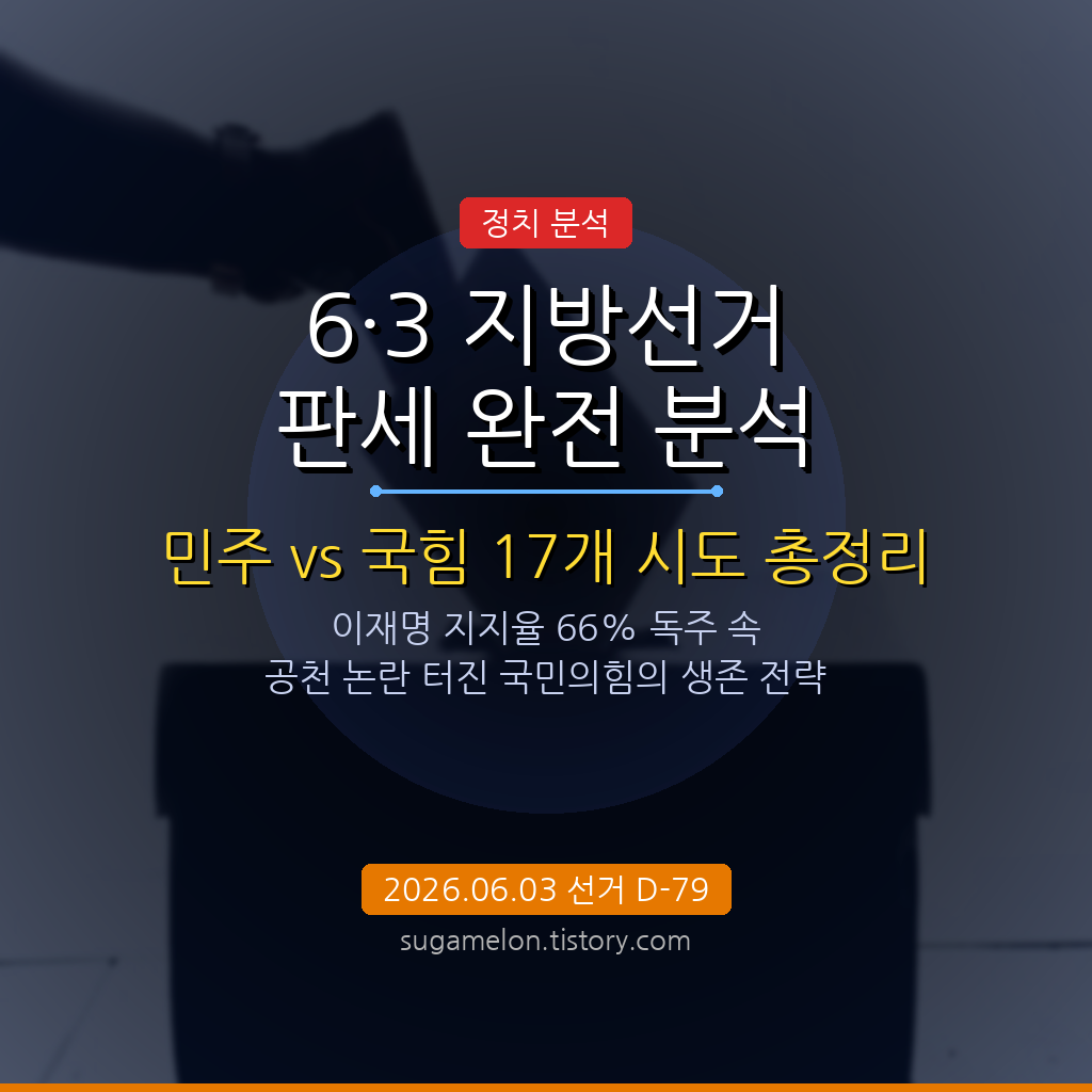 2026 6·3 지방선거 판세 분석 민주당 국민의힘