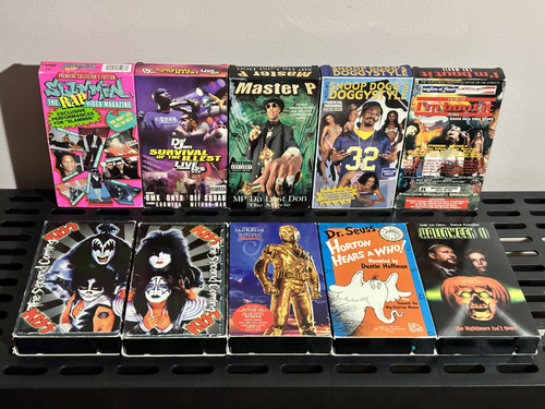 RANDOM VINTAGE VHS TAPES MIB $100