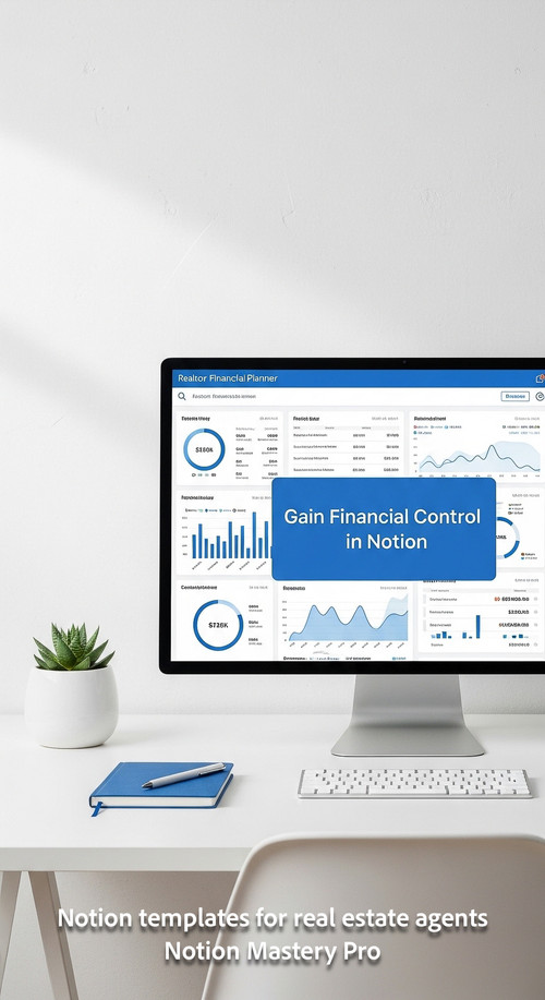 Minimalist workspace with a clean blue and white aesthetic screen showing a comprehensive Realtor fi.jpg