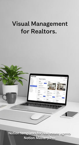 Minimalist workspace with a white desk and a laptop showing a Notion property pipeline Overlay Visua.jpg