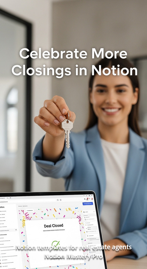 Blurred image of a realtor handing over keys foreground laptop with a Notion Deal Closed screen Over.jpg