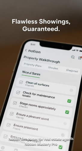 Close up of a smartphone showing a Notion property walkthrough checklist Overlay Flawless Showings G.jpg