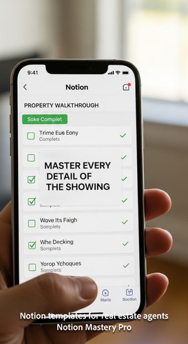 Close up of a smartphone showing a Notion property walkthrough checklist Overlay Master Every Detail.jpg