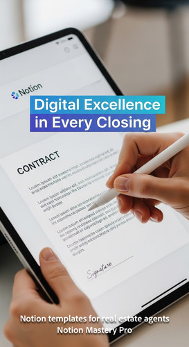 Close up of a hand signing a document on an iPad with a Notion logo Overlay Digital Excellence in Ev.jpg