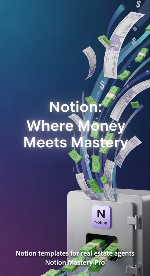 Abstract visualization of commission checks and cash flowing into a secure vault labeled with a Noti.jpg