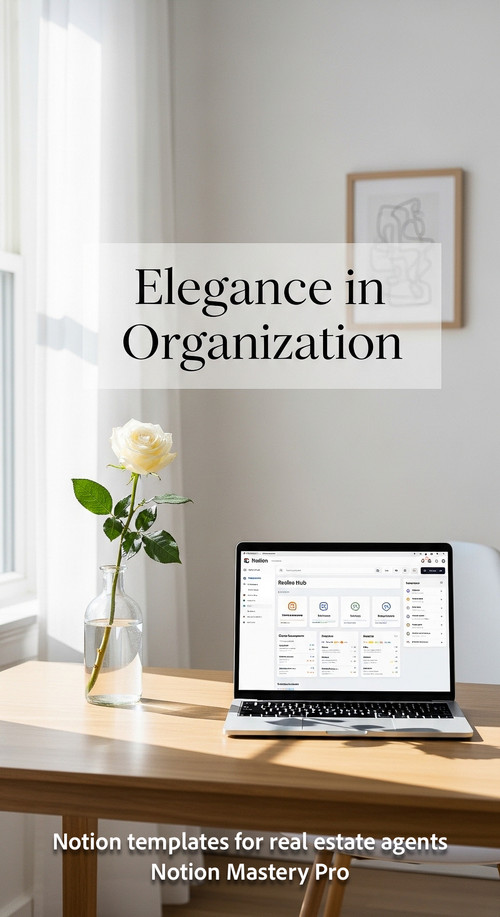 Minimalist desk with a single flower and a laptop showing a Notion realtor dashboard Overlay Eleganc.jpg