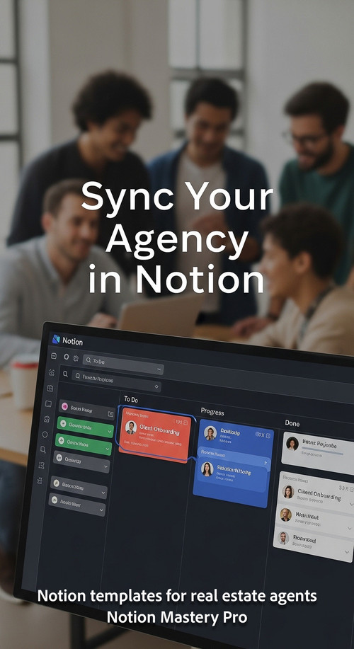 Blurred image of a team collaborating foreground screen showing a Notion project board Overlay Sync .jpg