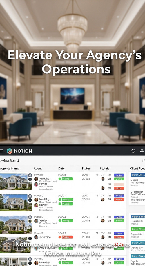 Blurred interior of a highend luxury real estate agency lobby foreground screen displaying a detaile.jpg