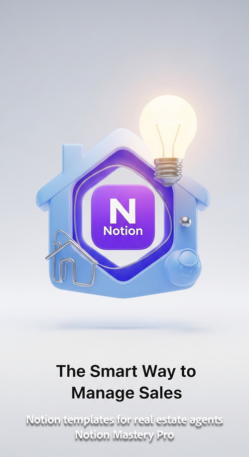 Abstract 3D icon of a house and a lightbulb with a central Notion logo Overlay The Smart Way to Mana.jpg