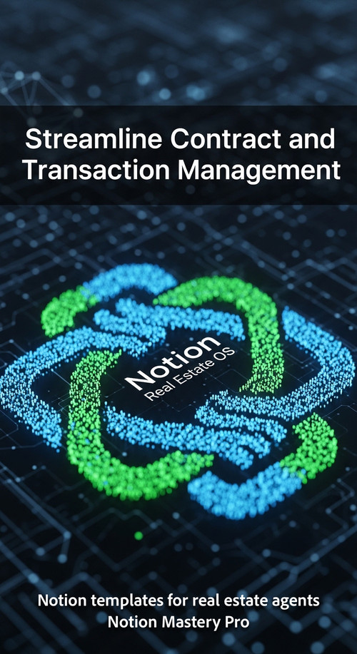 Abstract visualization of interlocking data points forming a secure contract icon labeled Notion Rea.jpg