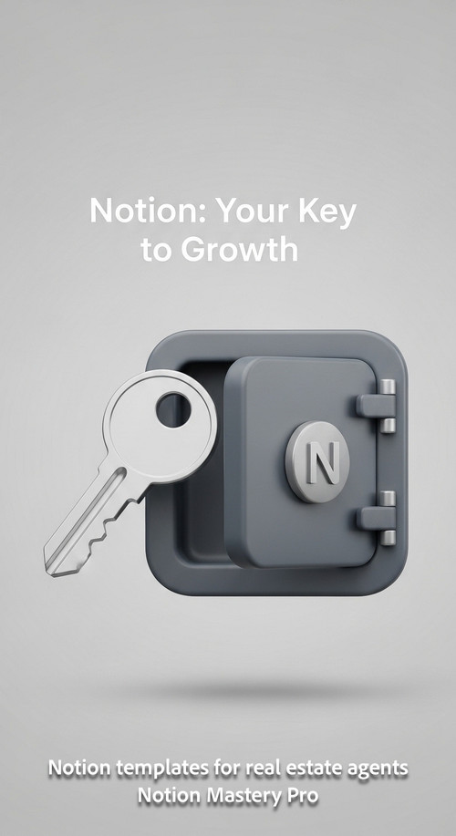 Minimalist 3D icon of a key and a secure vault with a subtle Notion N branding Overlay Notion Your K.jpg