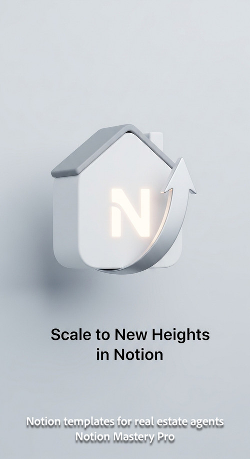 Minimalist 3D icon of a house and an upward arrow with a prominent glowing N symbol Overlay Scale to.jpg