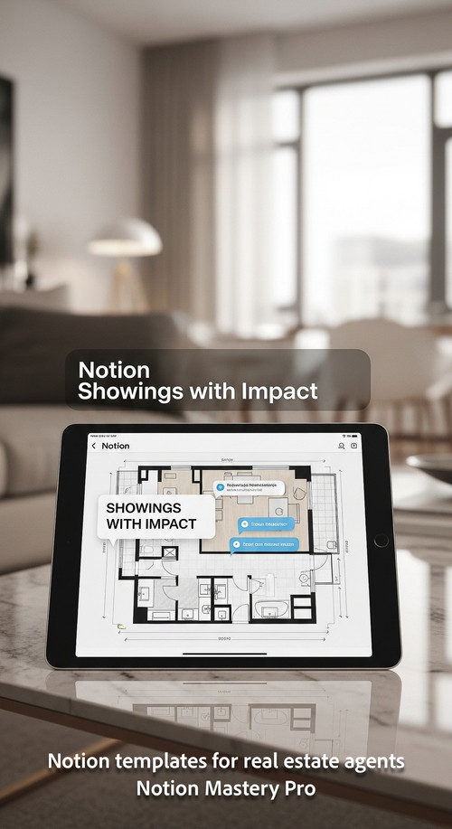 Blurred interior of a modern apartment showing foreground tablet displaying a Notion interactive flo.jpg