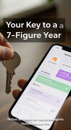 Close up of a hand holding a house key next to a smartphone with a Notion app Overlay Your Key to a .jpg