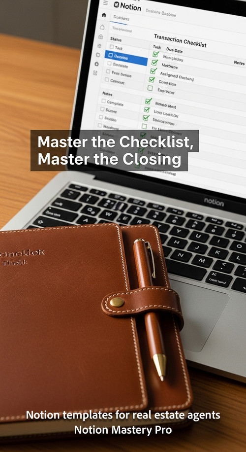 Close up of a highquality leather notepad next to an open laptop displaying a detailed Notion transa.jpg