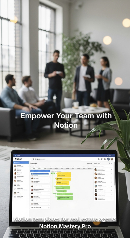 Blurred view of a team collaboration in a modern office foreground laptop showing Notion project boa.jpg