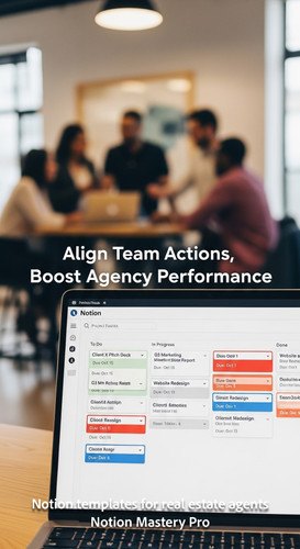 Blurred view of a team collaboration in a modern office space foreground laptop showing Notion proje.jpg