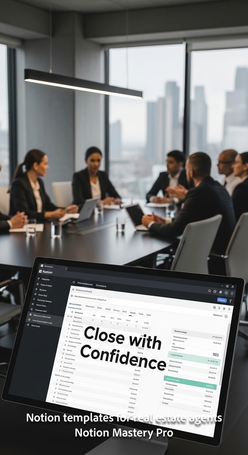 Blurred view of a successful negotiation in a sleek conference room foreground screen displaying a N.jpg