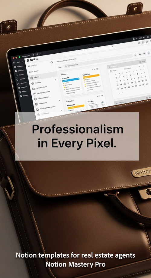 Close up of a designer briefcase with a laptop peeking out showing a Notion interface Overlay Profes.jpg