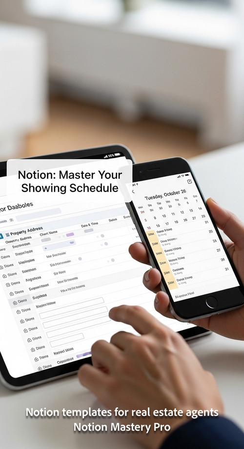 Close up of a hand checking a smartphone calendar next to an open tablet with a comprehensive Realto.jpg