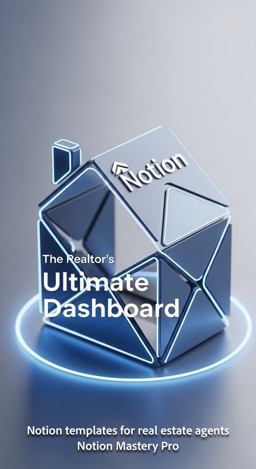 Abstract 3D render of a house icon with a digital halo and a Notion logo Overlay The Realtors Ultima.jpg